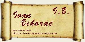 Ivan Bihorac vizit kartica